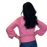 Bright Pink Silk & Cashmere Cardigan – Soft Luxe Layering