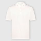 Pima Cotton Interlock Jersey Polo - White