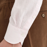 Pink Melange Linen Shirt