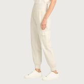 Crepe Giles Pant in Ivory