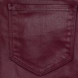 Clayton Coated Wide-Leg Jean in Burgundy