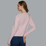 Brushed Baby Cardigan in Puff Pink