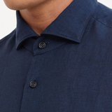 Navy Linen Shirt