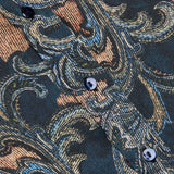 Dani Silk Blouse in Navy Paisley