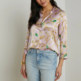 Dani Silk Blouse in Pink Chain