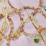 Dani Silk Blouse in Pink Chain