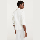 Khloe Denim Blazer in White