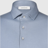 Pima Cotton Interlock Jersey Polo - Blue
