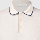 Knitted polo shirt with contrasting details