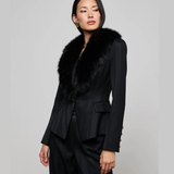 Faux Fur Lapel Blazer