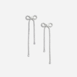 Crystal Droplet Bow Earrings