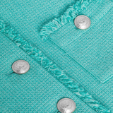 Sylvia Tweed Jacket in Aqua