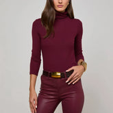 Aja Turtleneck in Burgundy