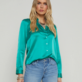 Tyler Silk Blouse in Jade