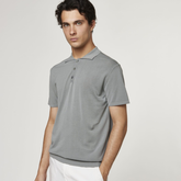 Dry Cotton Polo Shirt in Grey