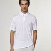 Short Sleeve Linen Polo