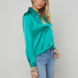 Tyler Silk Blouse in Jade