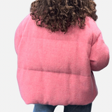 Pink Wool Puffer Jacket