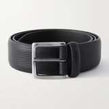 Navy Grain Leather Belt