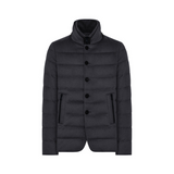 Wool Quilted Jacket in Charcoal