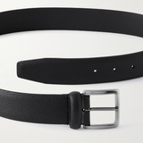 Navy Grain Leather Belt
