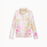 Renetta PInk Satin Floral Shirt
