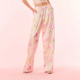 Helia Satin Floral Wide Leg Pant
