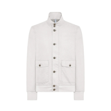 Soil Techno Linen Bomber Jacket in Oat