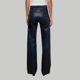Clayton Coated Wide-Leg Jean in Navy