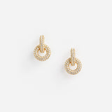 Gold Small Crystal Hoop Earring