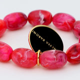Olive Flex Bracelet Raspberry Marble