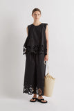 Black Broderie Anglaise Cotton Co-Ord Set