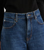 Low Slung Barrel Jeans in Mid Denim