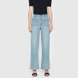 Le Slim Palazzo Bardot Pocket in Light Denim