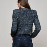 Una Knit Cardigan in Stone Blue