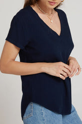 V-Neck Tee - Navy