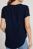 V-Neck Tee - Navy