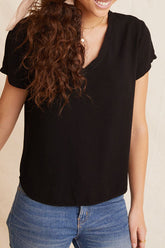 V-Neck Tee - Black