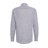 Blue Striped Button-Down Shirt
