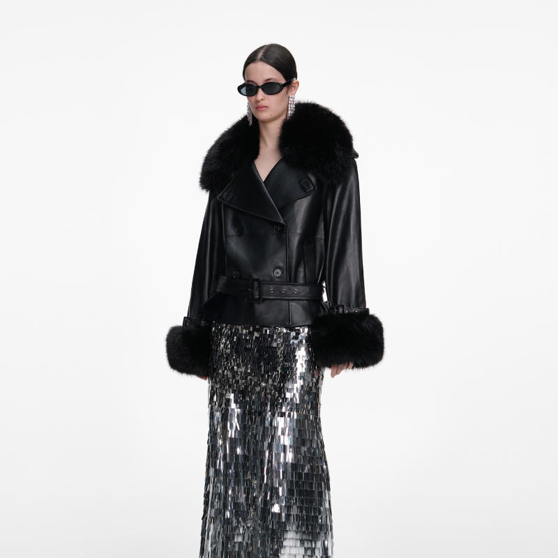 Black Belted Leather Jacket