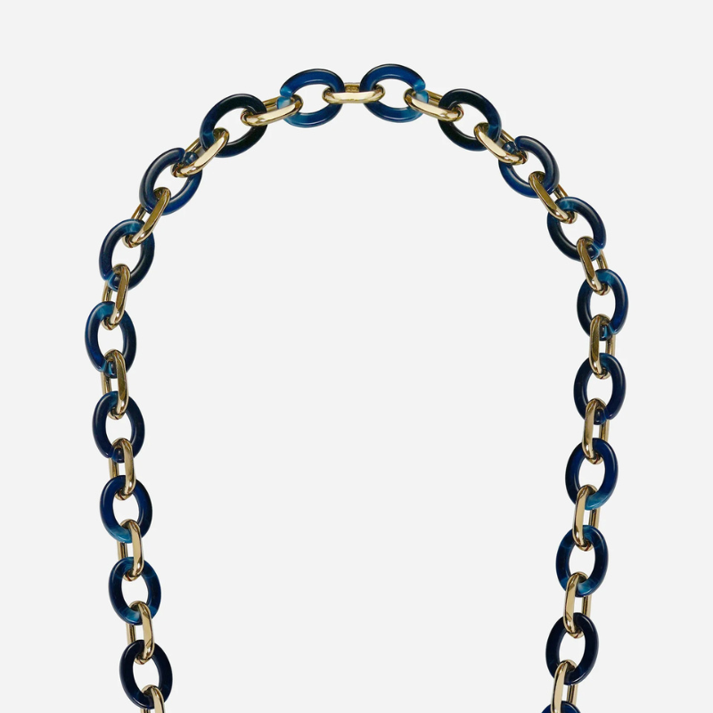 The Cassy Phone chain - Navy & Gold