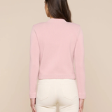 Patsy Cropped Cardigan in Misty Rose