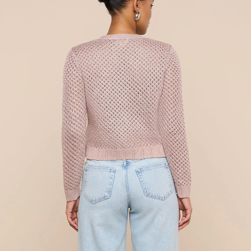 Blanca Sequin Cardigan in Rose