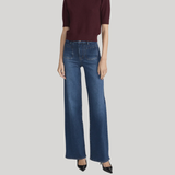 Le Slim Palazzo Modernist in Mid Denim