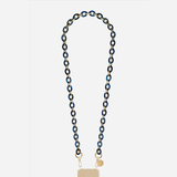 The Cassy Phone chain - Navy & Gold