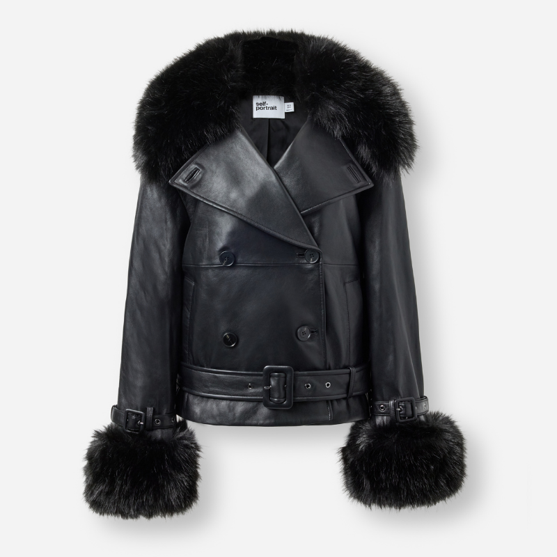 Black Belted Leather Jacket