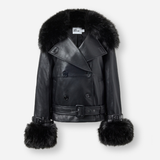 Black Belted Leather Jacket