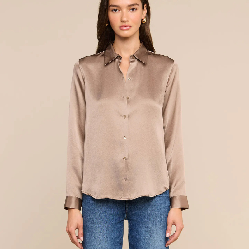 Tyler Silk Blouse in Light Cardamom