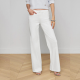 Joanne Low-Rise Wide-Leg Jean in White