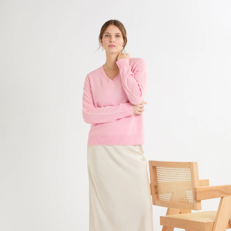 Indie Pastel Pink Cashmere Jumper